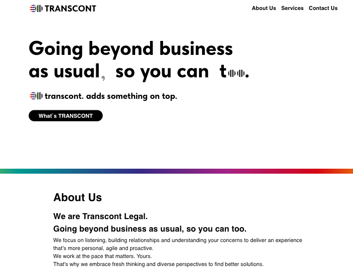 Многостраничный сайт "Transcont"
